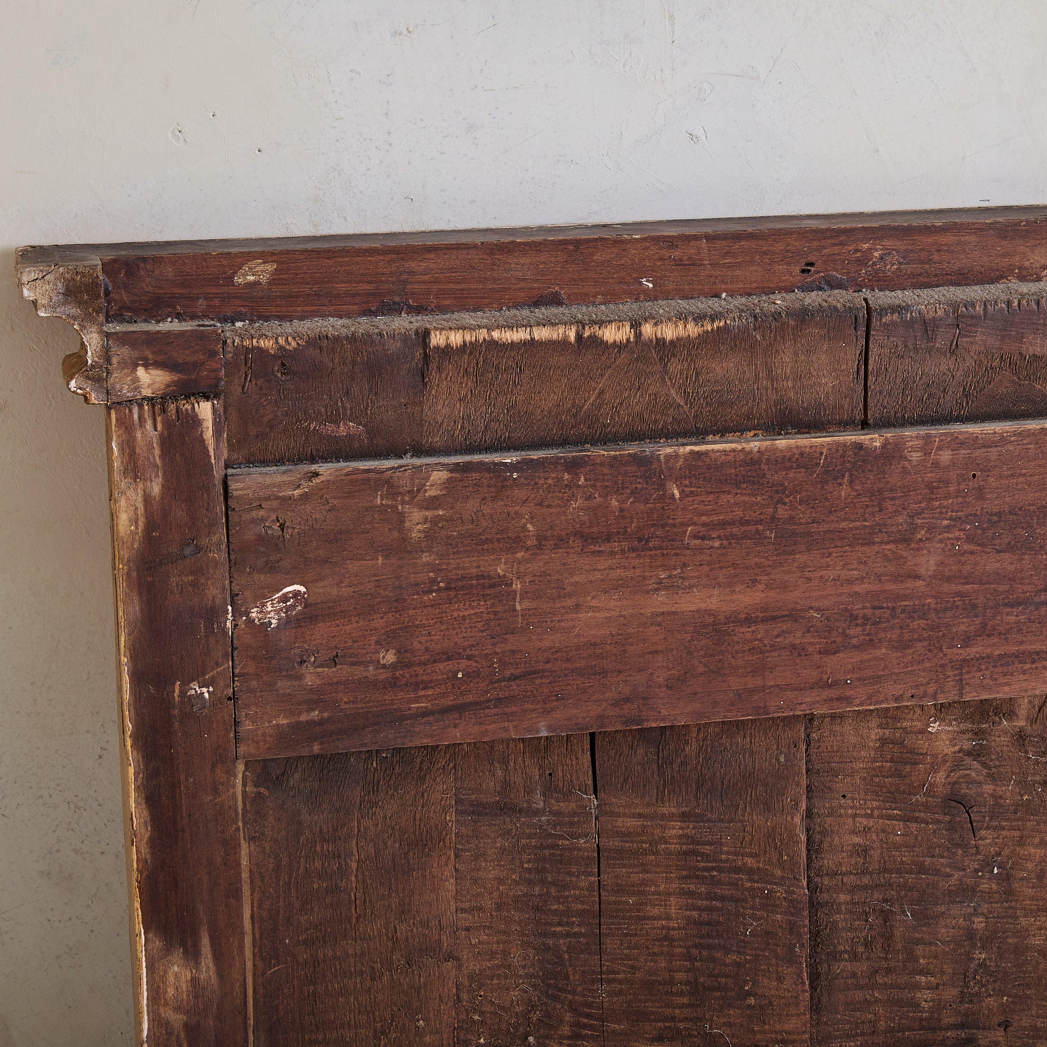 Italian Walnut + Gilt Wall Mirror, 18th Century For Sale 4