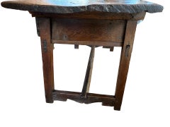 Italian Walnut Hand-carved Trestle Table / Kitchen Table / Console Table
