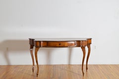 Italian Walnut Kidney-Form Dressing Table