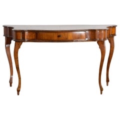 Italian Walnut Kidney-Form Dressing Table