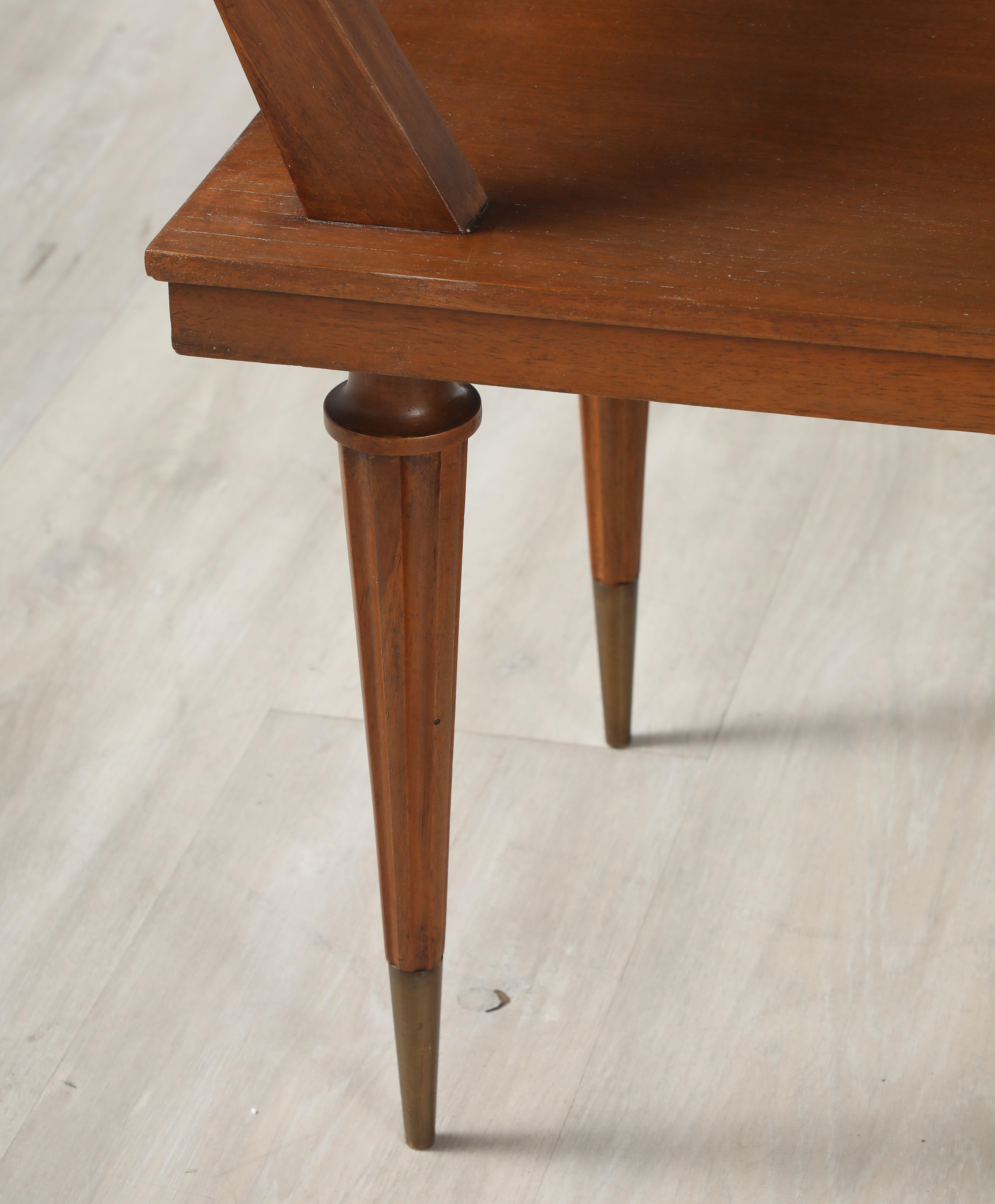 Banco largo italiano de nogal, Italia, hacia 1940 en venta 5