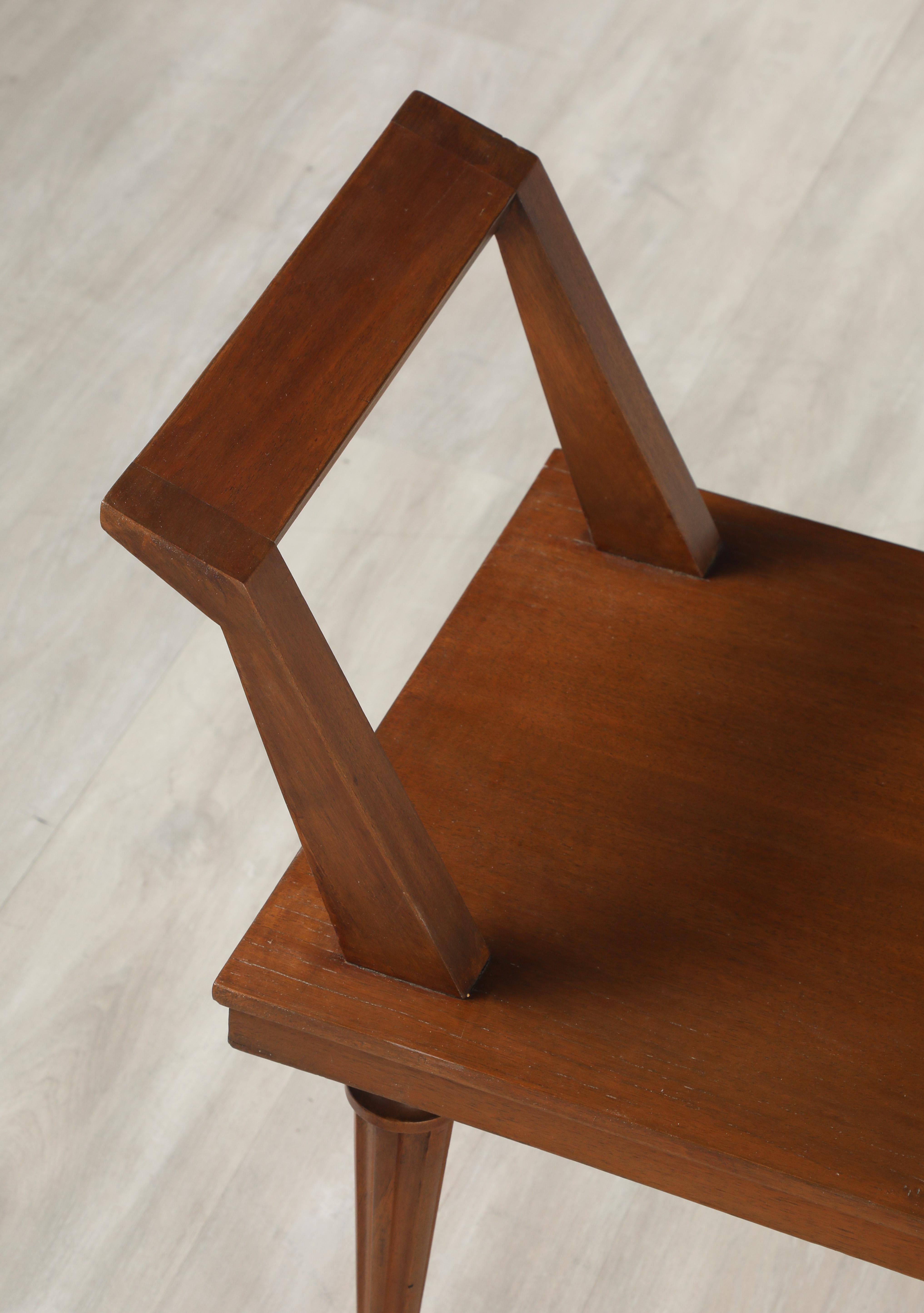 Banco largo italiano de nogal, Italia, hacia 1940 en venta 6