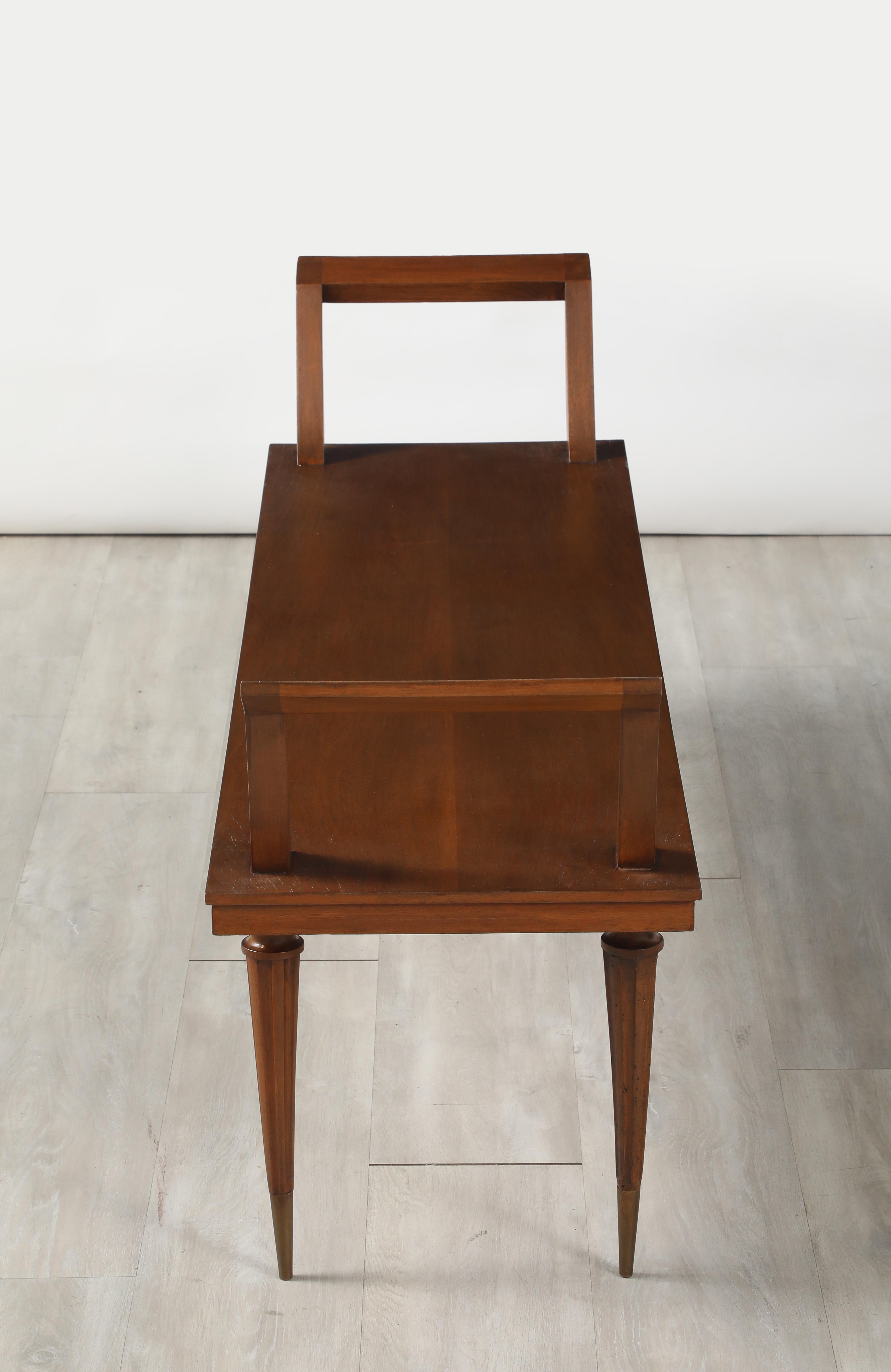 Banco largo italiano de nogal, Italia, hacia 1940 en venta 7