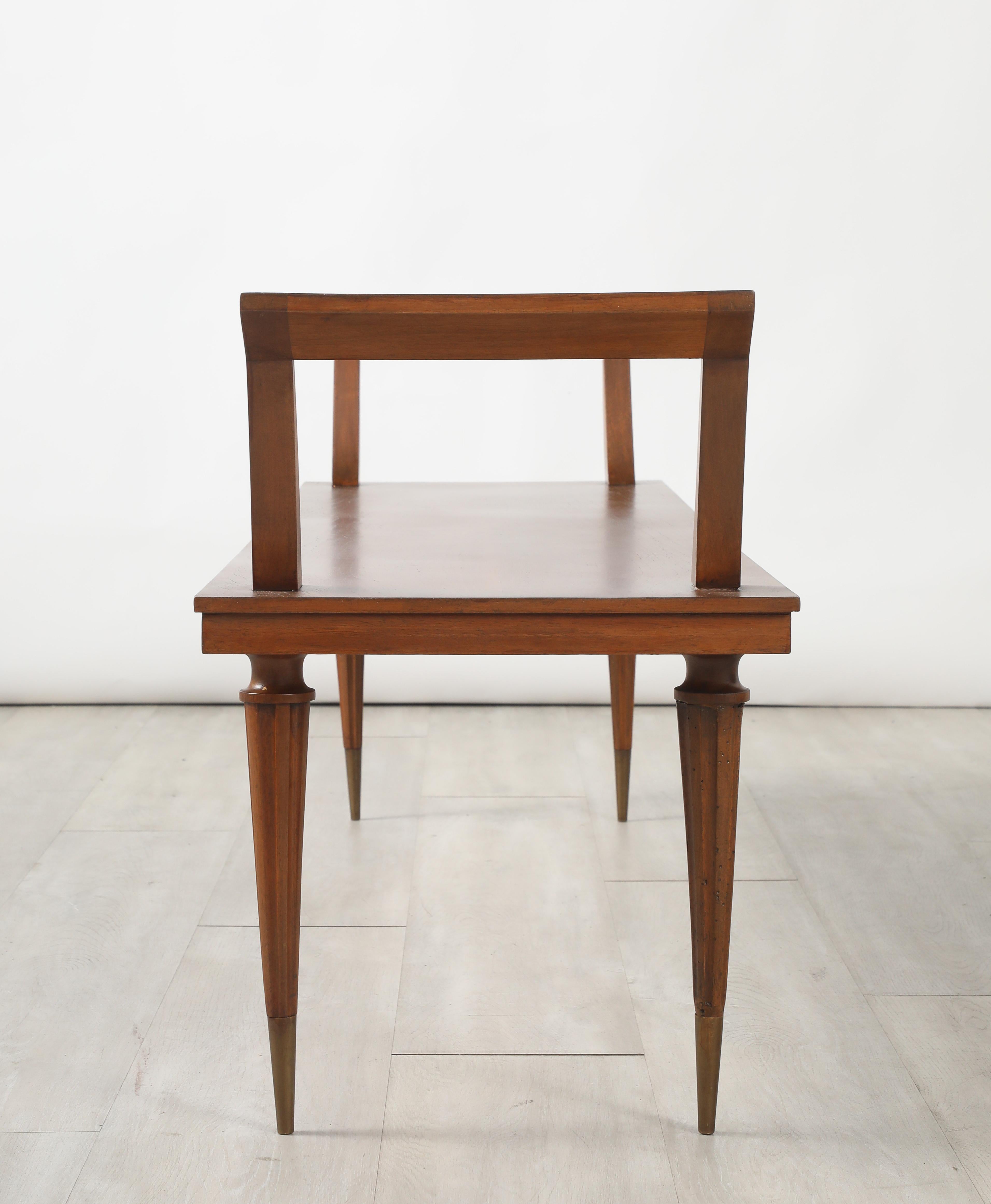 Banco largo italiano de nogal, Italia, hacia 1940 en venta 8