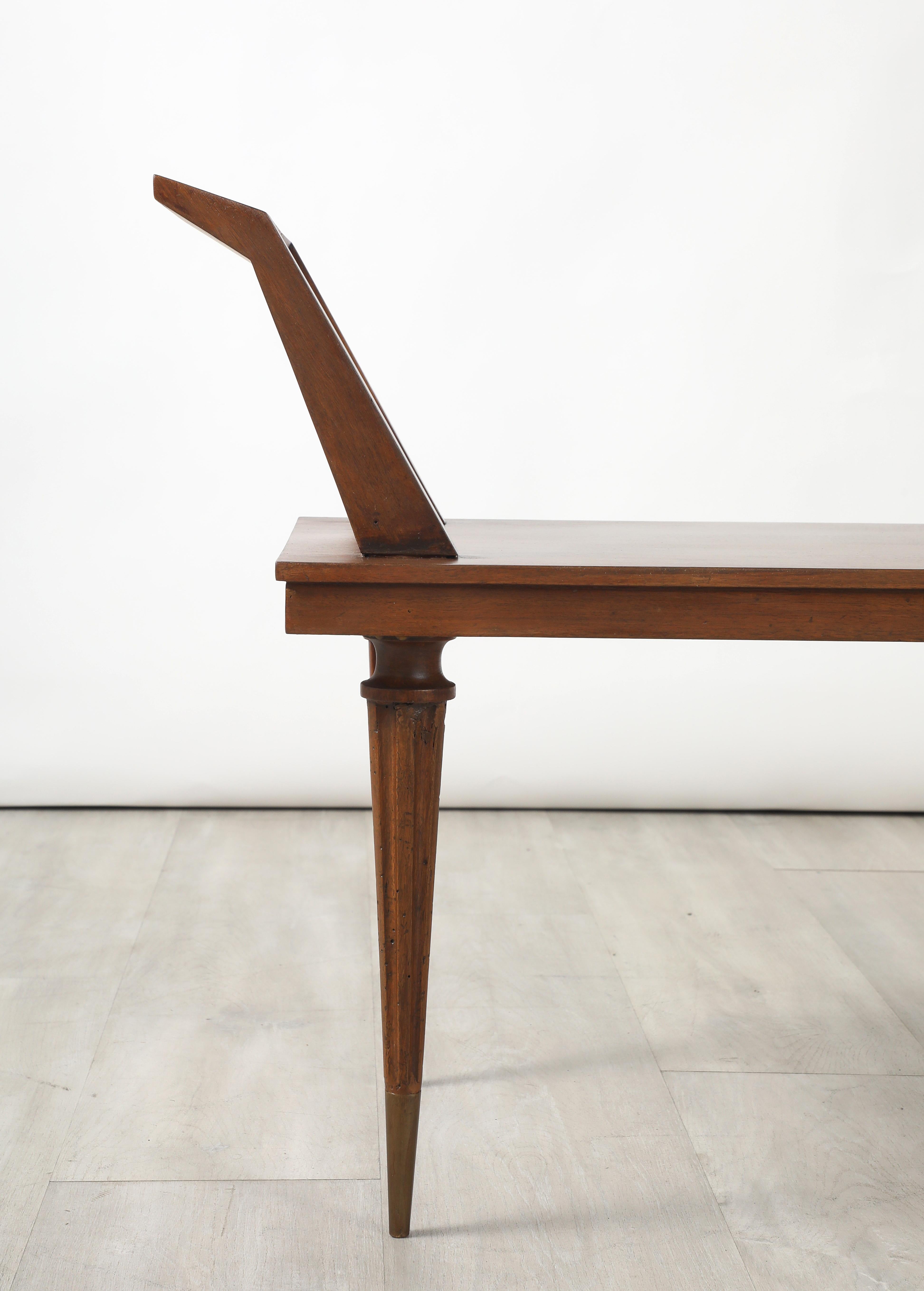 Banco largo italiano de nogal, Italia, hacia 1940 en venta 12