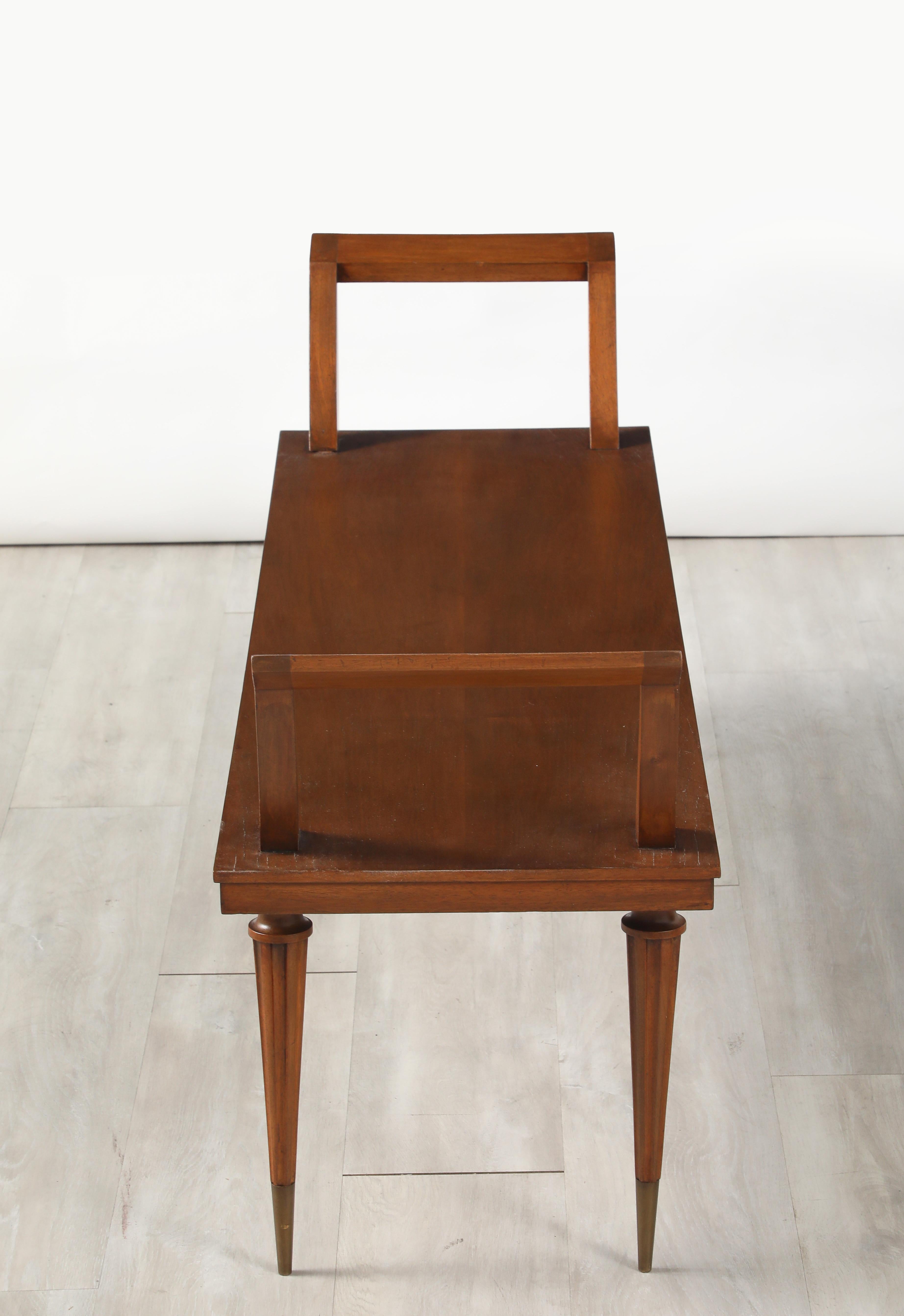 Banco largo italiano de nogal, Italia, hacia 1940 en venta 2