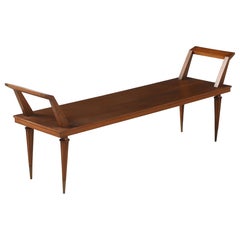 Italian Walnut Long Bench, Italy, circa 1940's