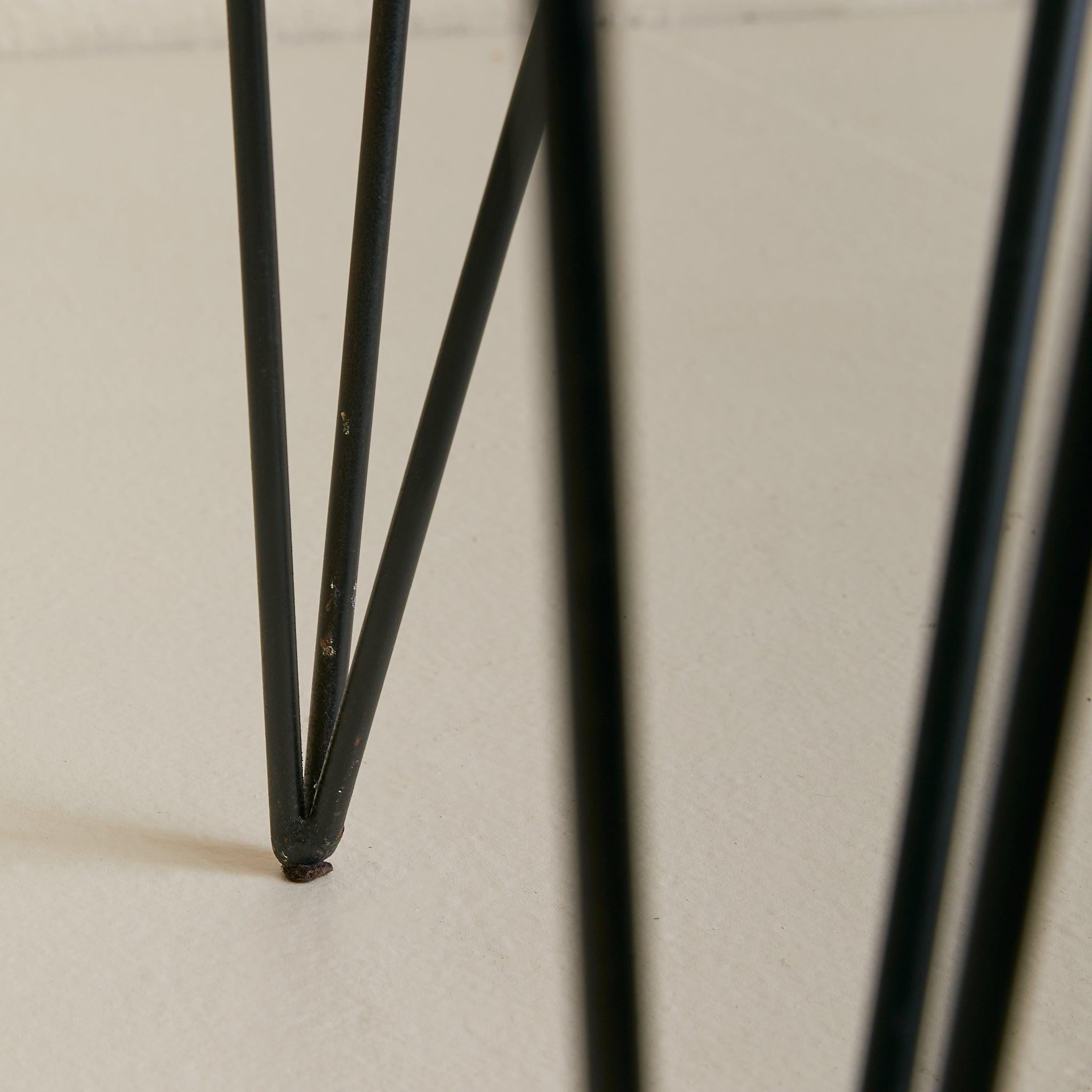 Italian Walnut + Metal Console or Corner Desk, 1950s in vendita 3