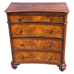 Antique Italian Walnut Petite Commode or Chest, Early 19th Century