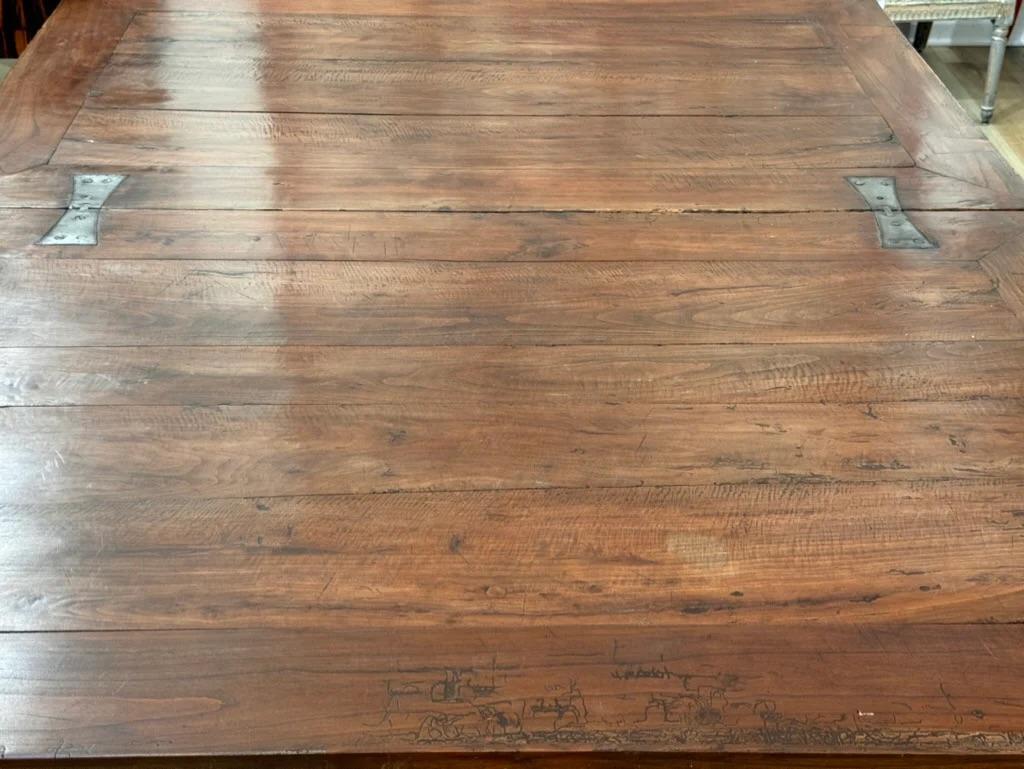Italian Walnut Rectangular Dining Table, 19th Century, possibly earlier For Sale 13