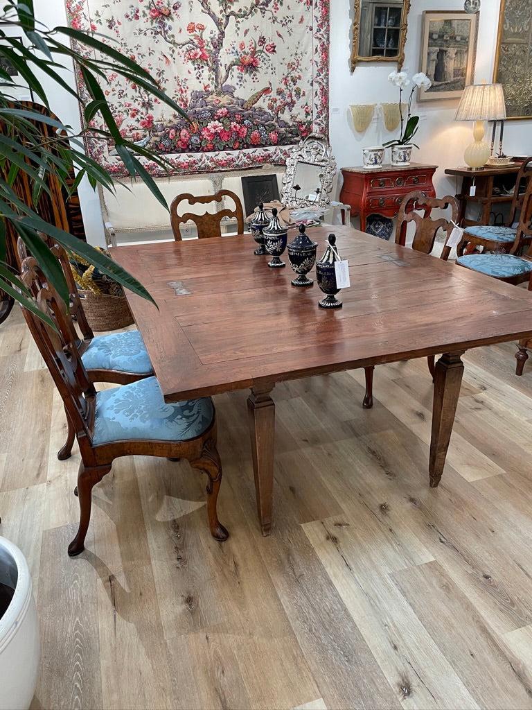 Italian Walnut Rectangular Dining Table, 19th Century, possibly earlier For Sale 5