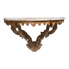 Italian Walnut Rococo Console