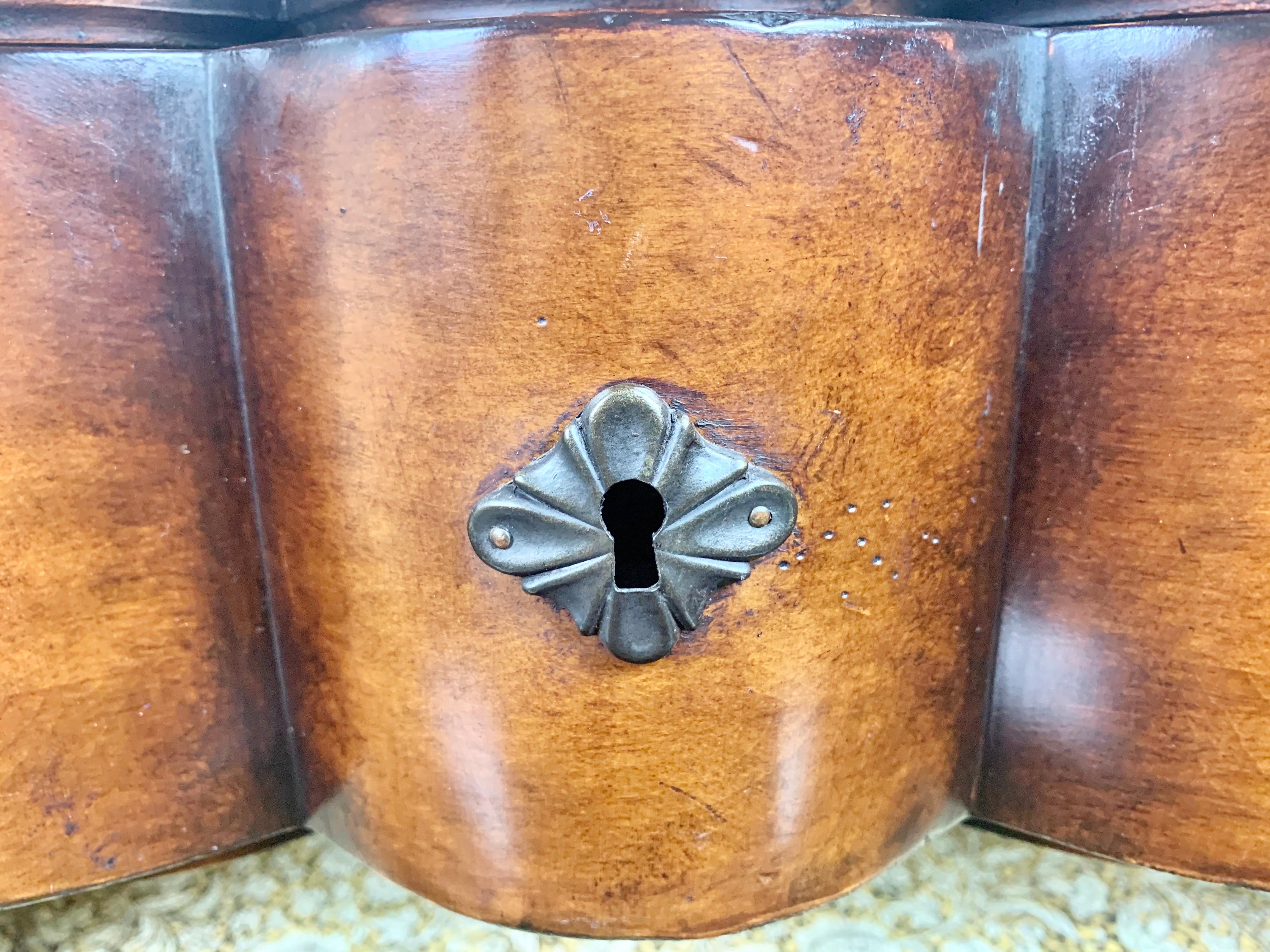 Italian Walnut Scalloped Chest of Drawers, Pair 3