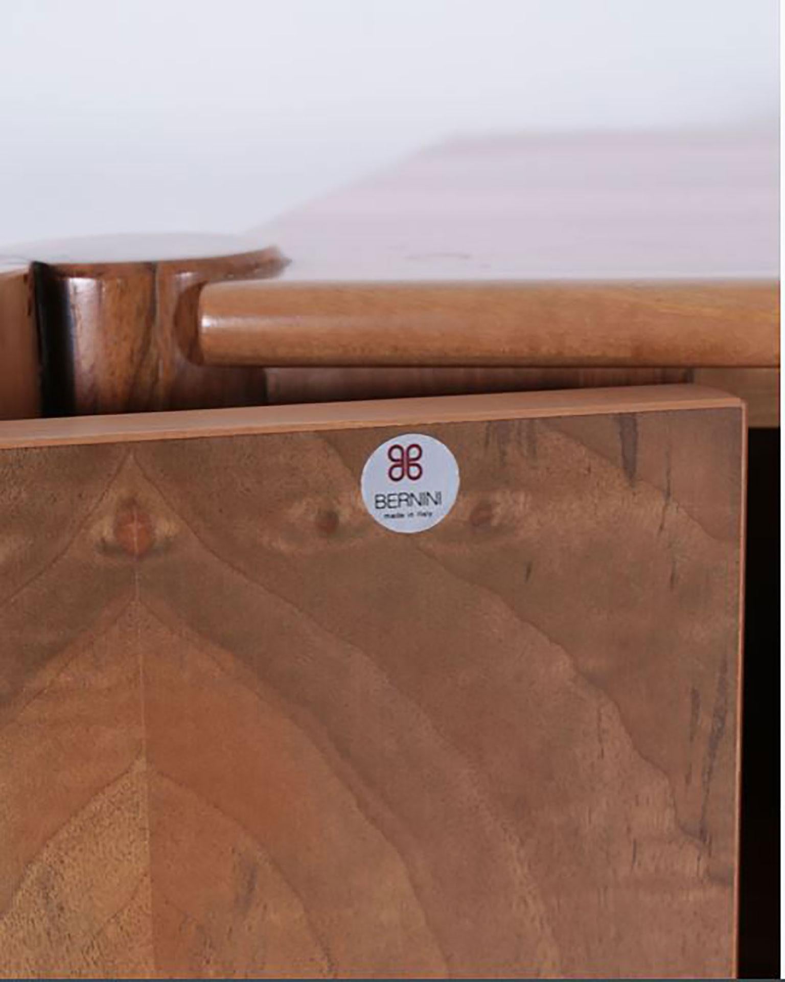 Italian Walnut Scuderia Horizontal Sideboard by Carlo Scarpa for Bernini 2