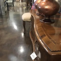 Italian Walnut Serpentine Low Credenza with Wood Inlay & Two Drawers, 1980s