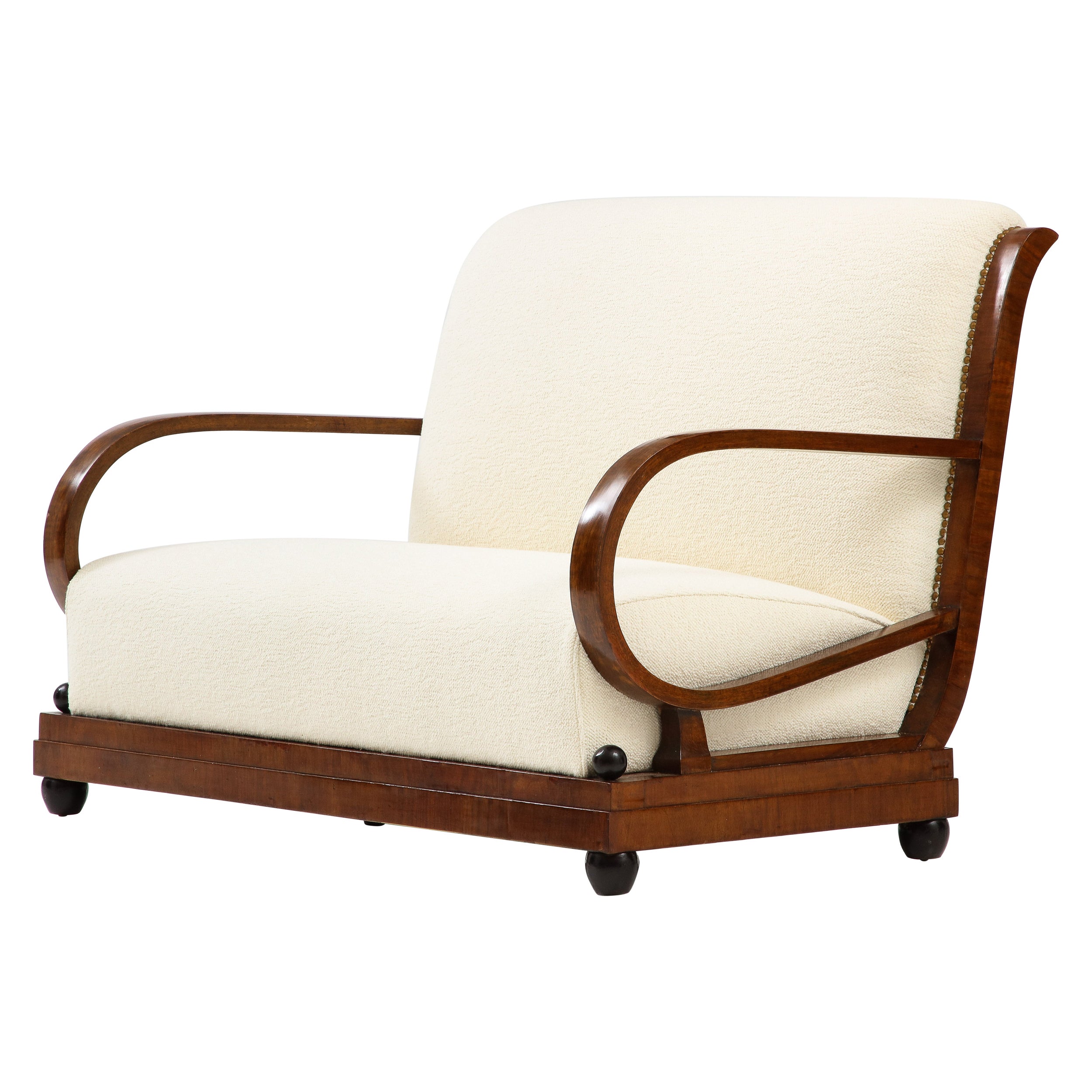 Italian Walnut Settee, circa 1920