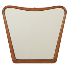 Italian Walnut Shaped Mirror Att. Osvaldo Borsani, circa 1940's