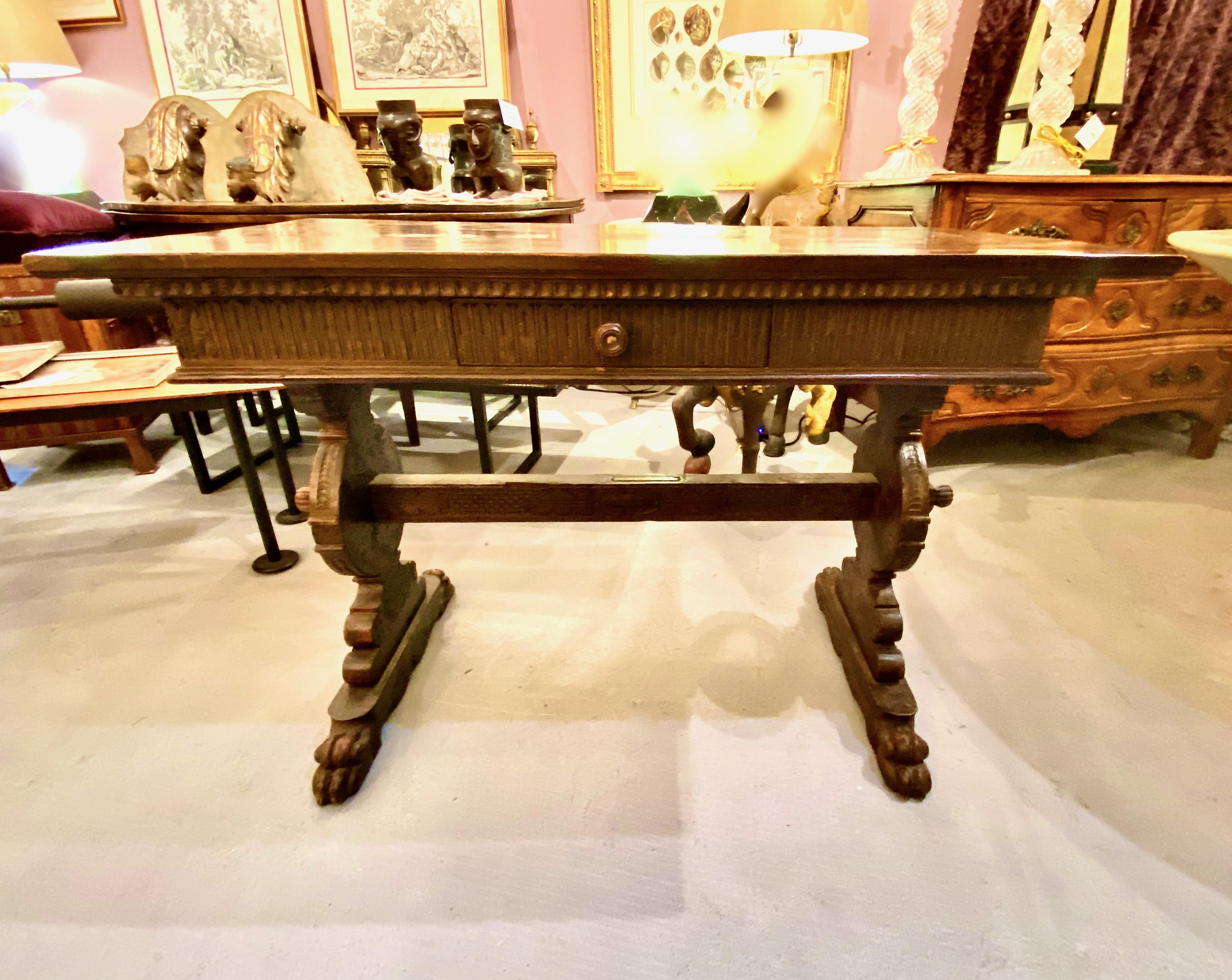 Italian Walnut Side Table, 18th Century 5