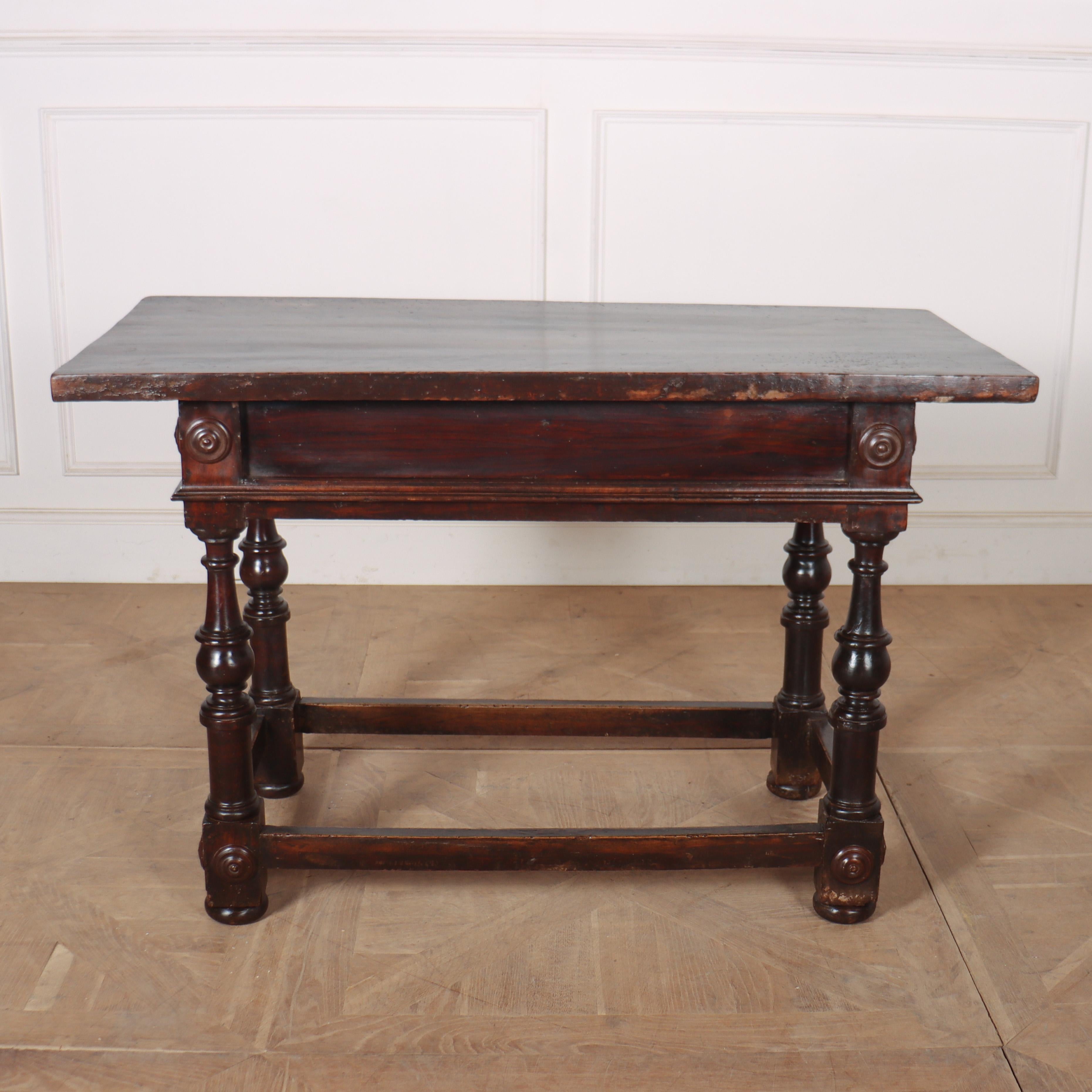 Italian Walnut Side Table For Sale 4