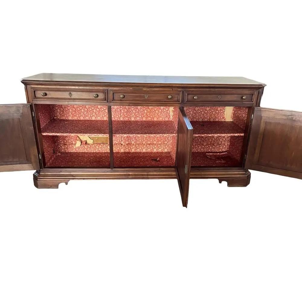 Stile impero Credenza / Buffet / Credenza in noce italiano, XIX secolo in vendita