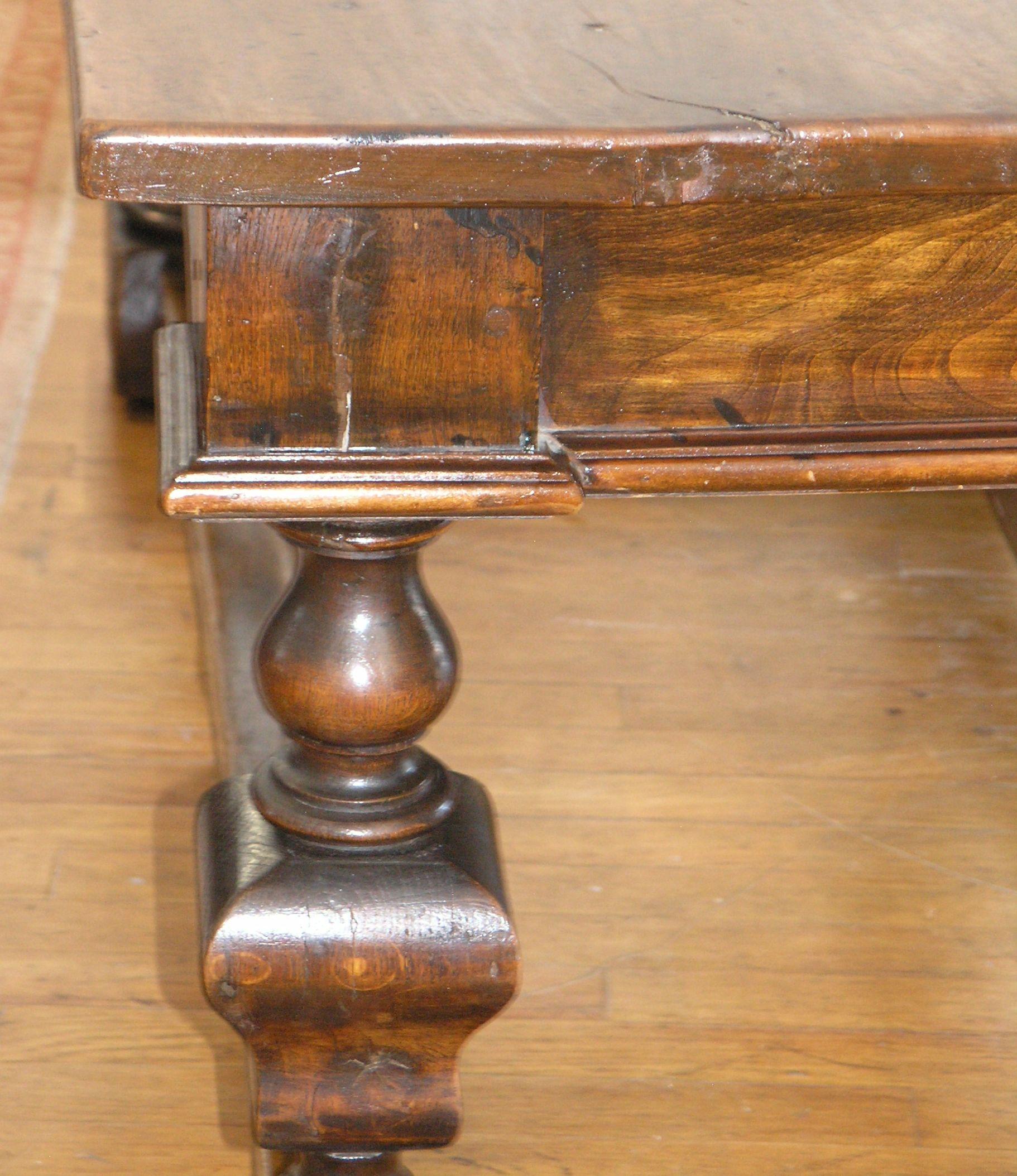 Italian Walnut Table, circa 1850 For Sale 1