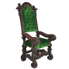 Italian Walnut Throne 1700