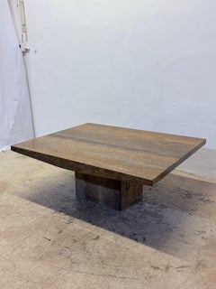 Tavolo da caffè o da cocktail in noce italiano con bordi arcuati, anni '90 - 1 o