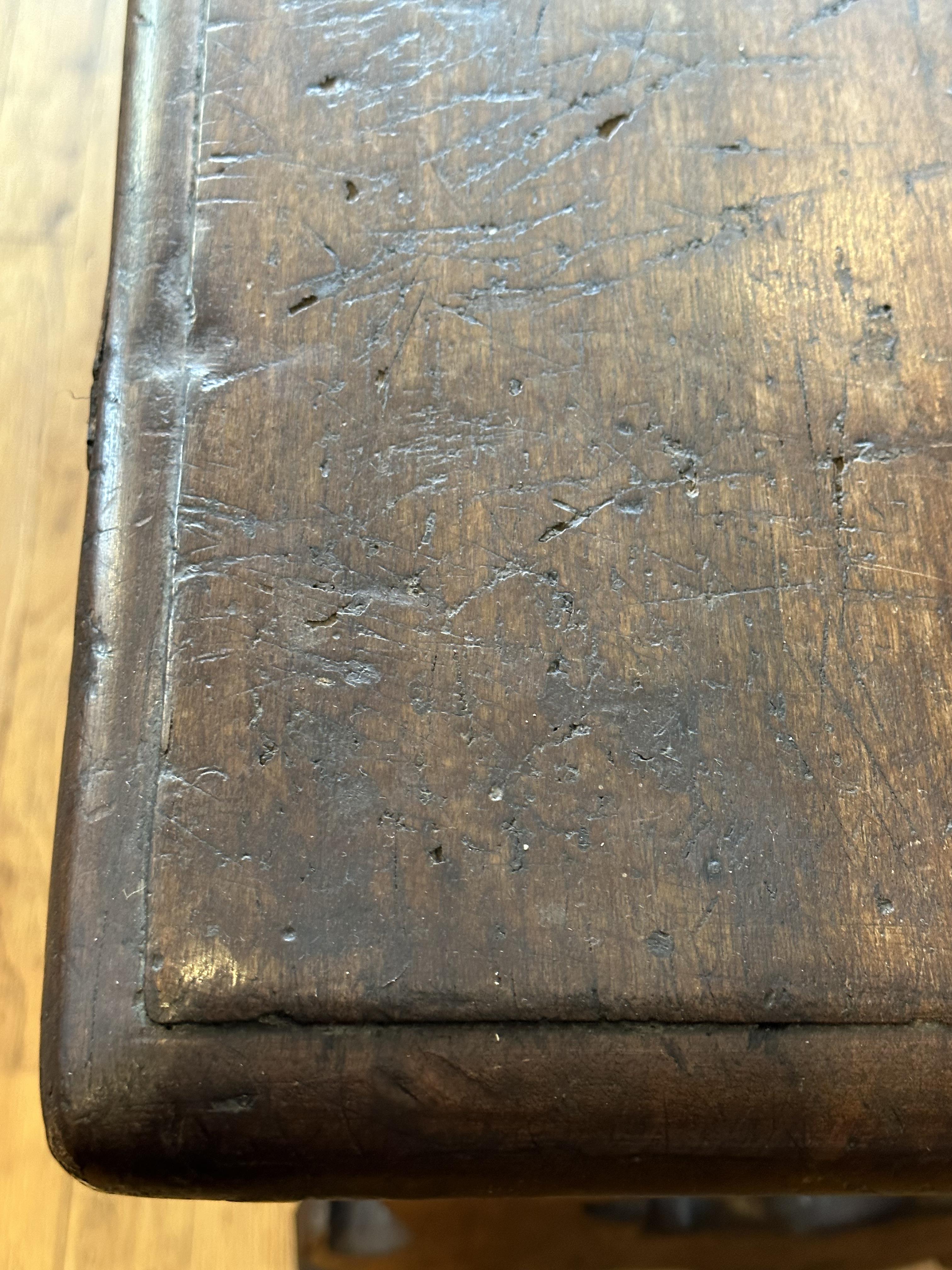18th Century and Earlier Italian Walnut Trestle Table, circa 1740 For Sale