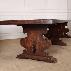 Italian Walnut Trestle/ Dining Table