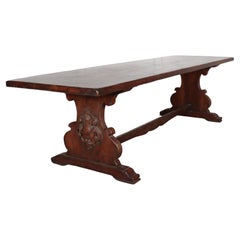 Italian Walnut Trestle Table