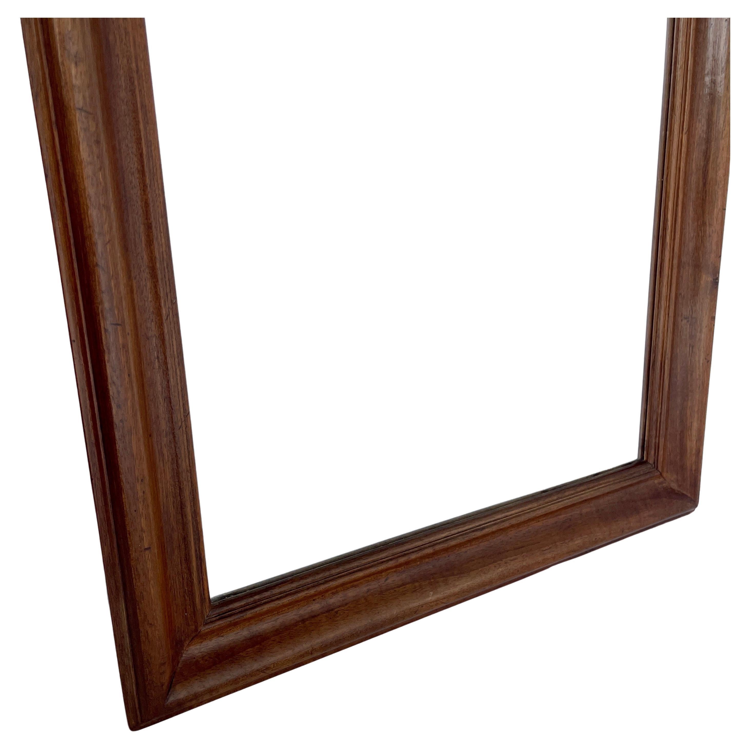 Italian Walnut Veneer Rococco Style Mirror, 1960's  For Sale 2