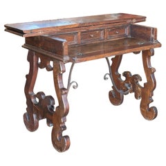 Antique Italian Walnut Writing Table - Circa 1800