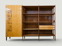 Italian Wardrobe Bookcase, Modular Wall Unit by Vittorio Dassi, Italy, 1960s