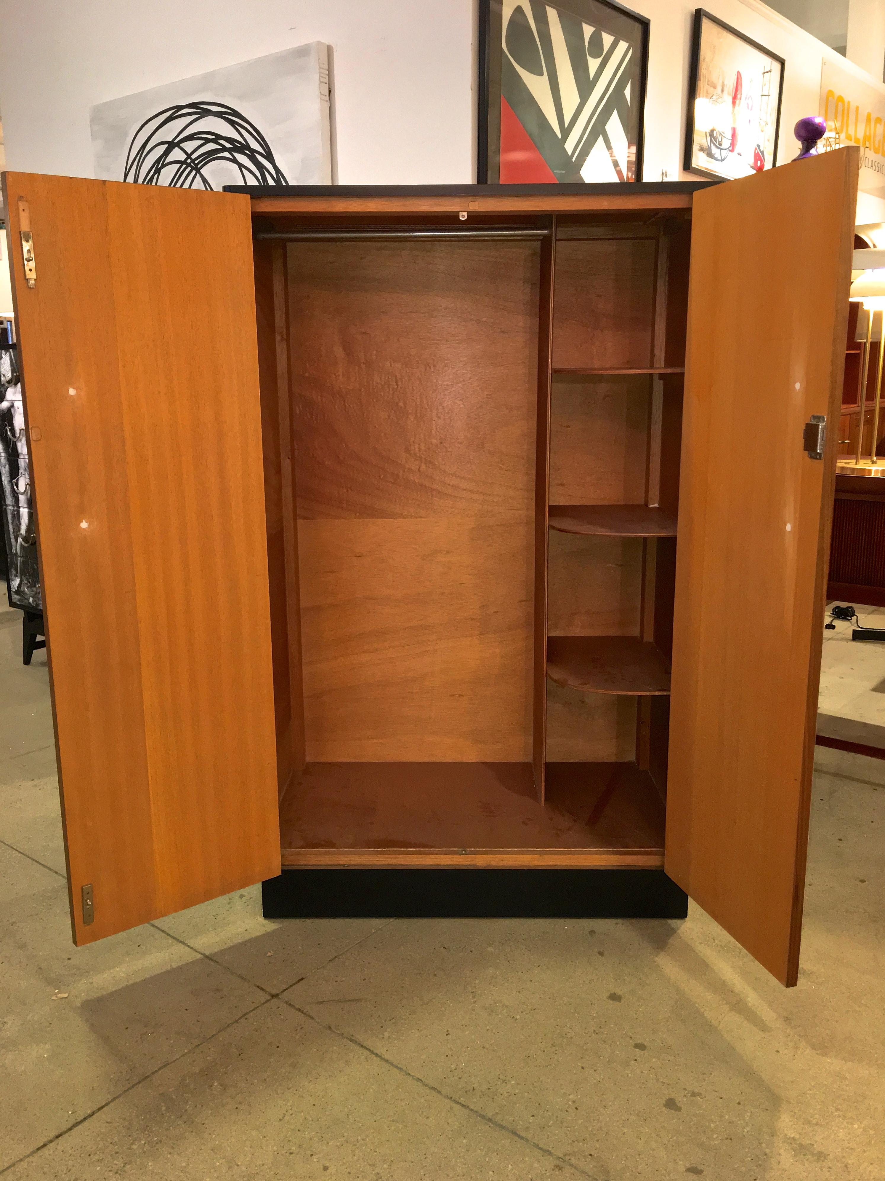 Wood Italian Wardrobe Cabinet Style of Fornasetti