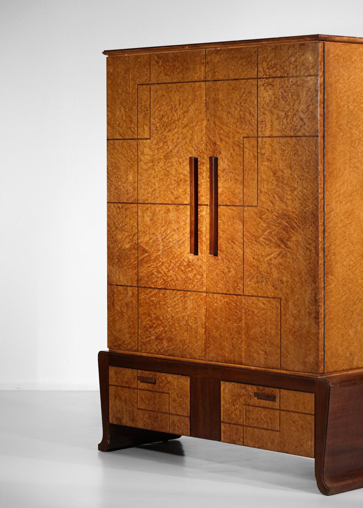 Italian Wardrobe Duo from the 50s/60s in the Style of Gio Ponti - F266 6
