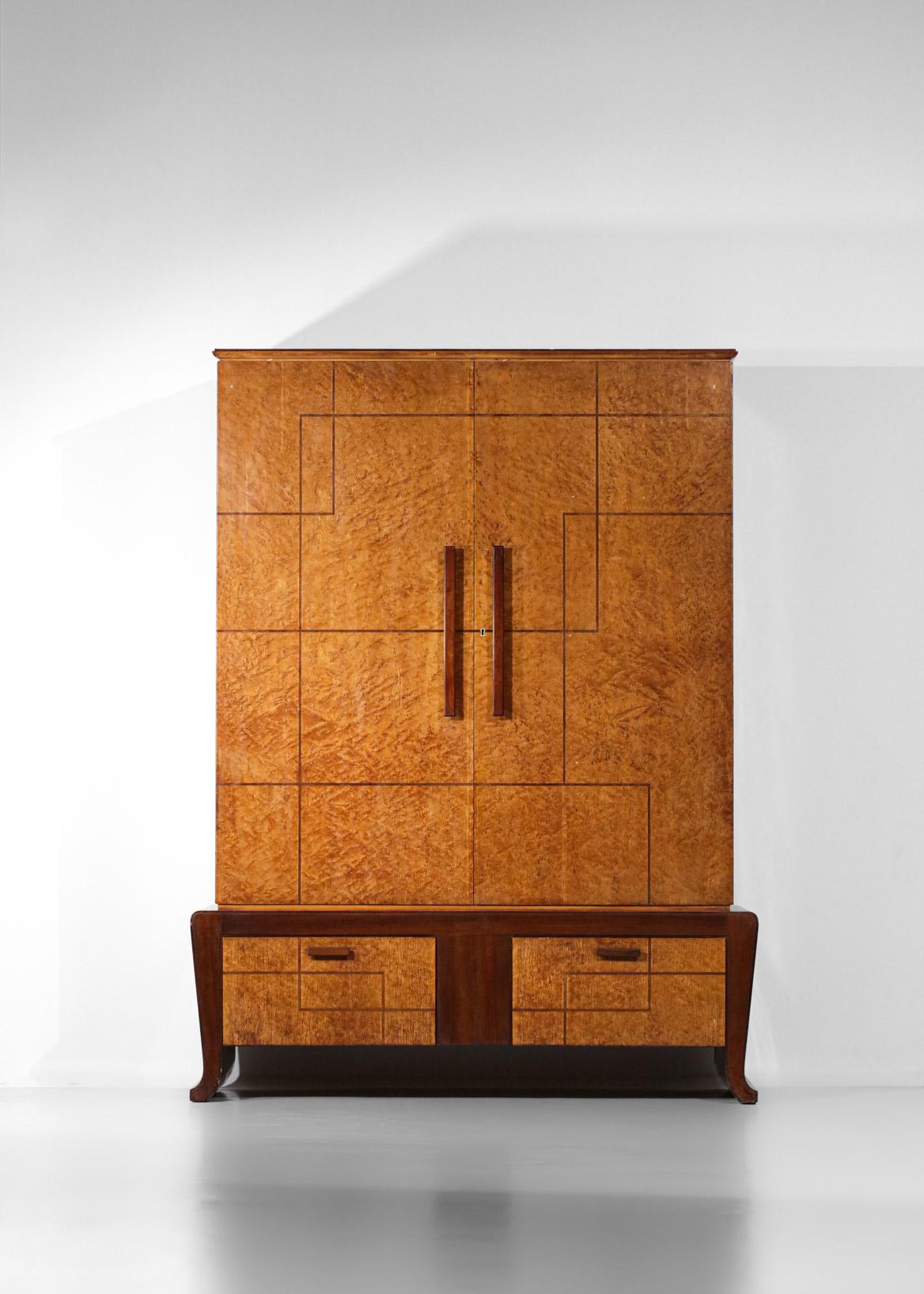 Italian Wardrobe Duo from the 50s/60s in the Style of Gio Ponti - F266 12