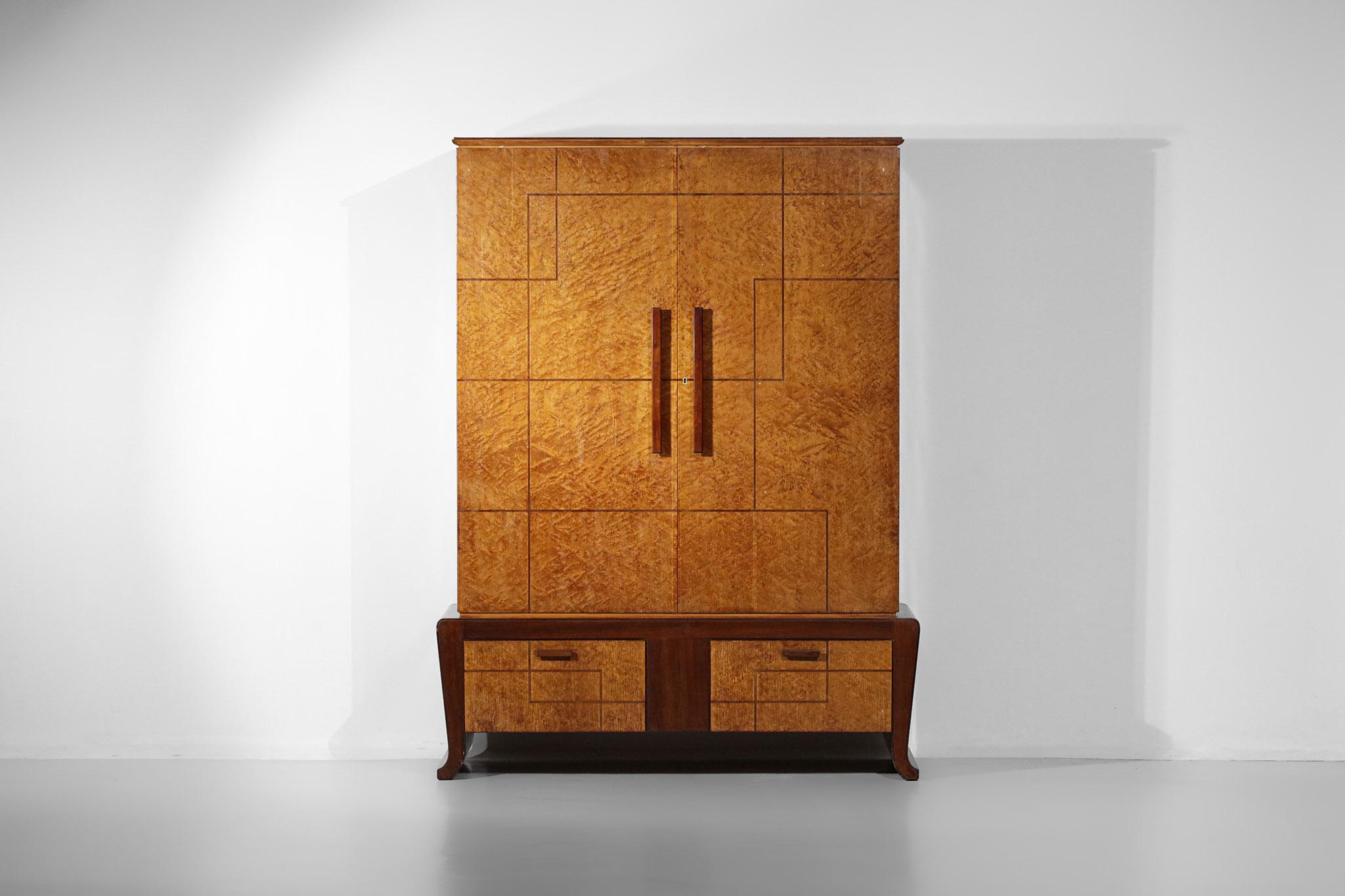 Italian Wardrobe Duo from the 50s/60s in the Style of Gio Ponti - F266 2