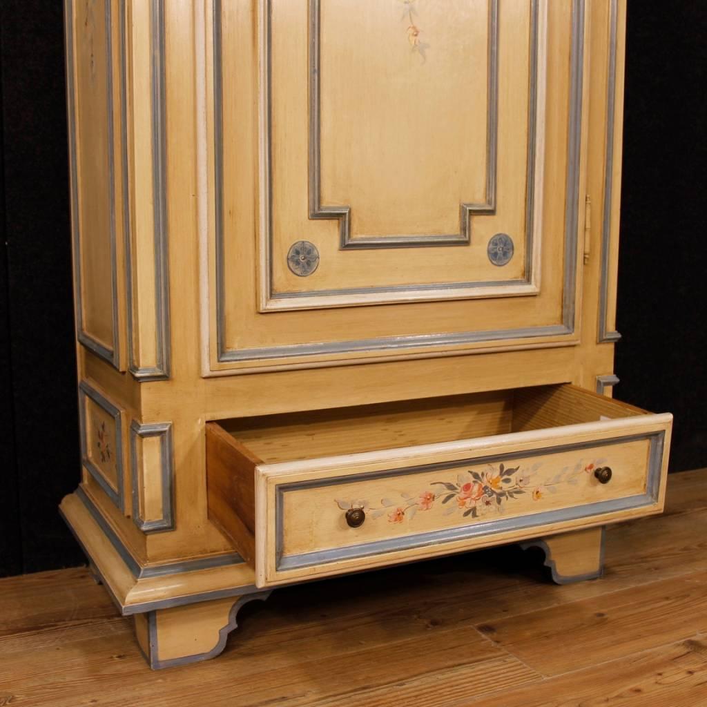 Italian Wardrobe in Lacquered and Painted Wood in Louis XVI Style 6