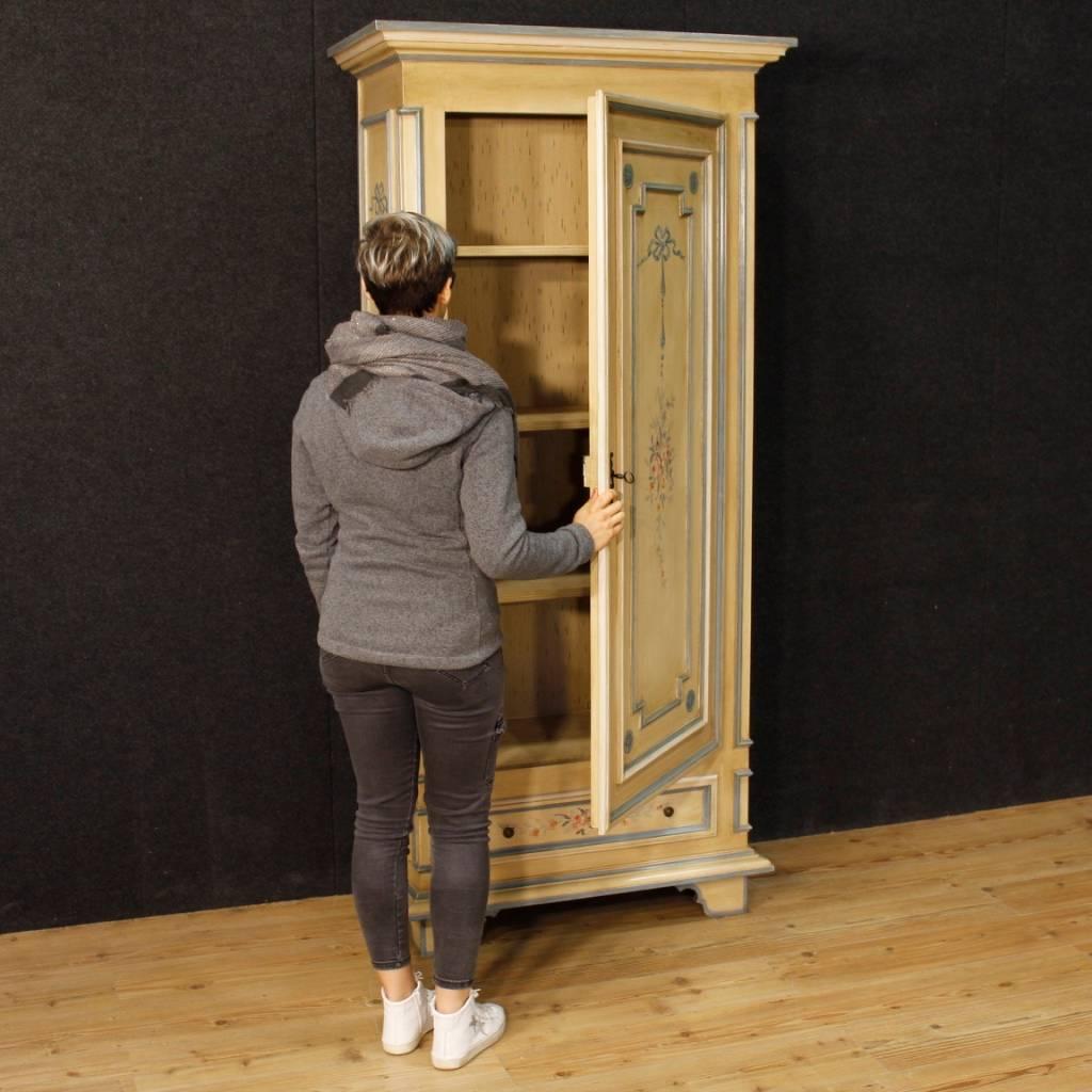 Italian Wardrobe in Lacquered and Painted Wood in Louis XVI Style 7