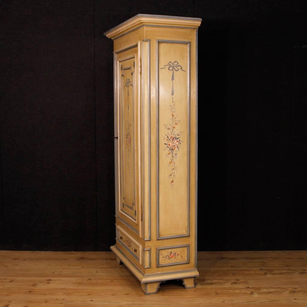 Italian Wardrobe in Lacquered and Painted Wood in Louis XVI Style 3