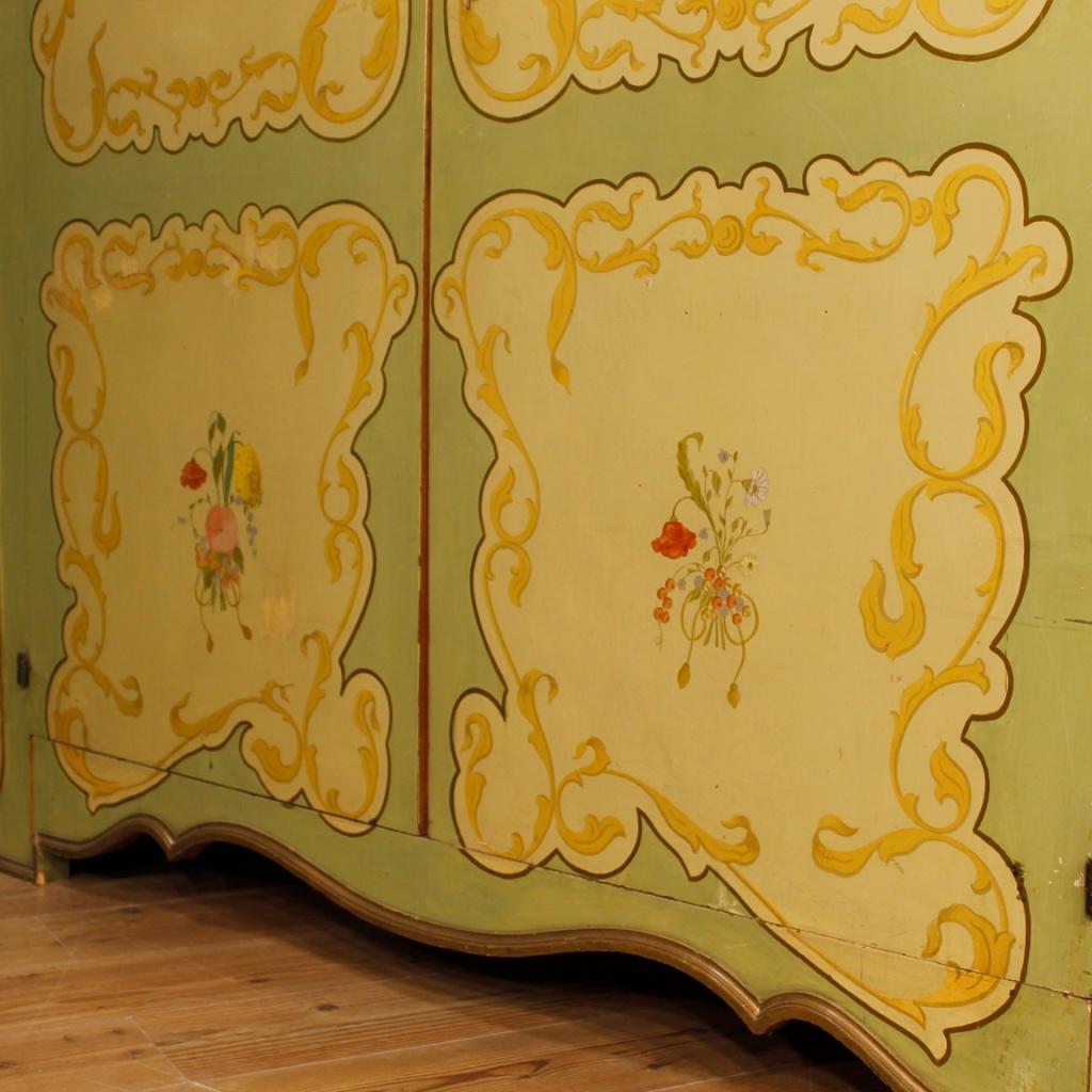 Italian Wardrobe in Painted Wood in Art Nouveau Style from 20th Century 6
