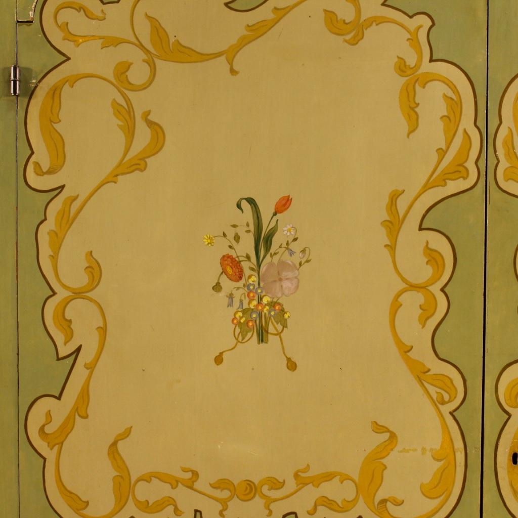 Italian Wardrobe in Painted Wood in Art Nouveau Style from 20th Century 2