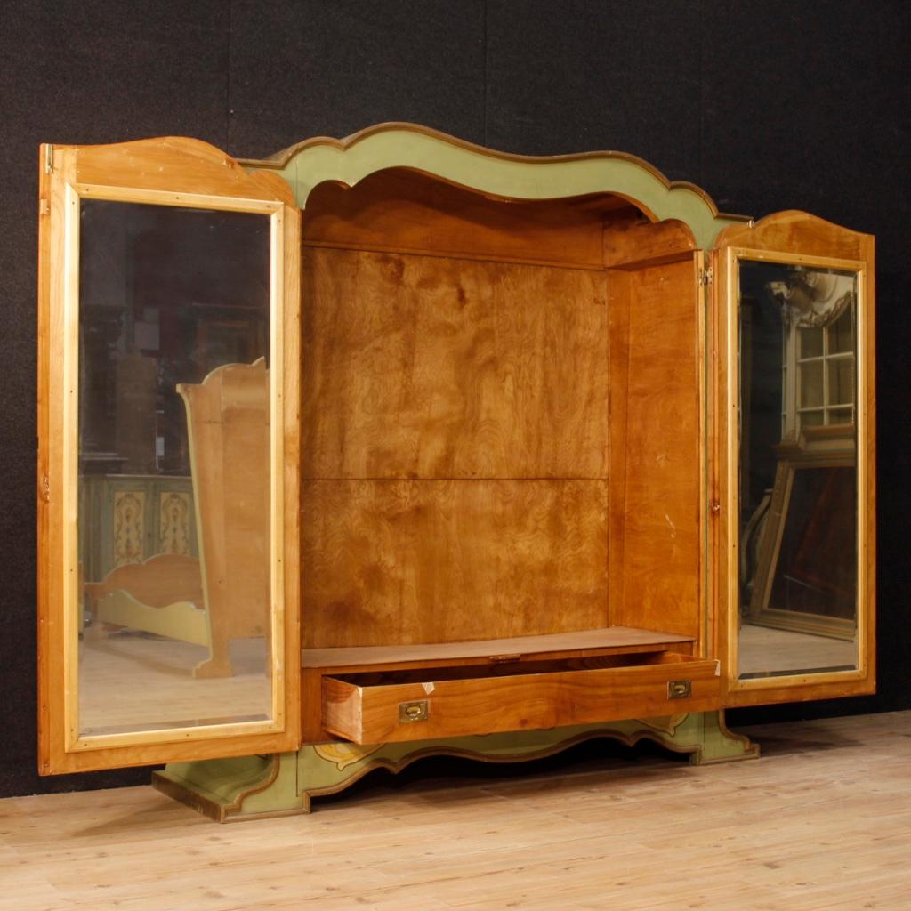 Italian Wardrobe in Painted Wood in Art Nouveau Style from 20th Century 3