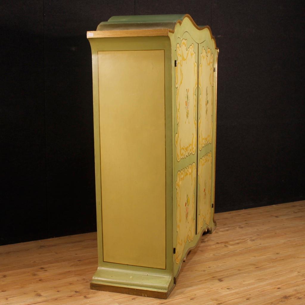 Italian Wardrobe in Painted Wood in Art Nouveau Style from 20th Century 4