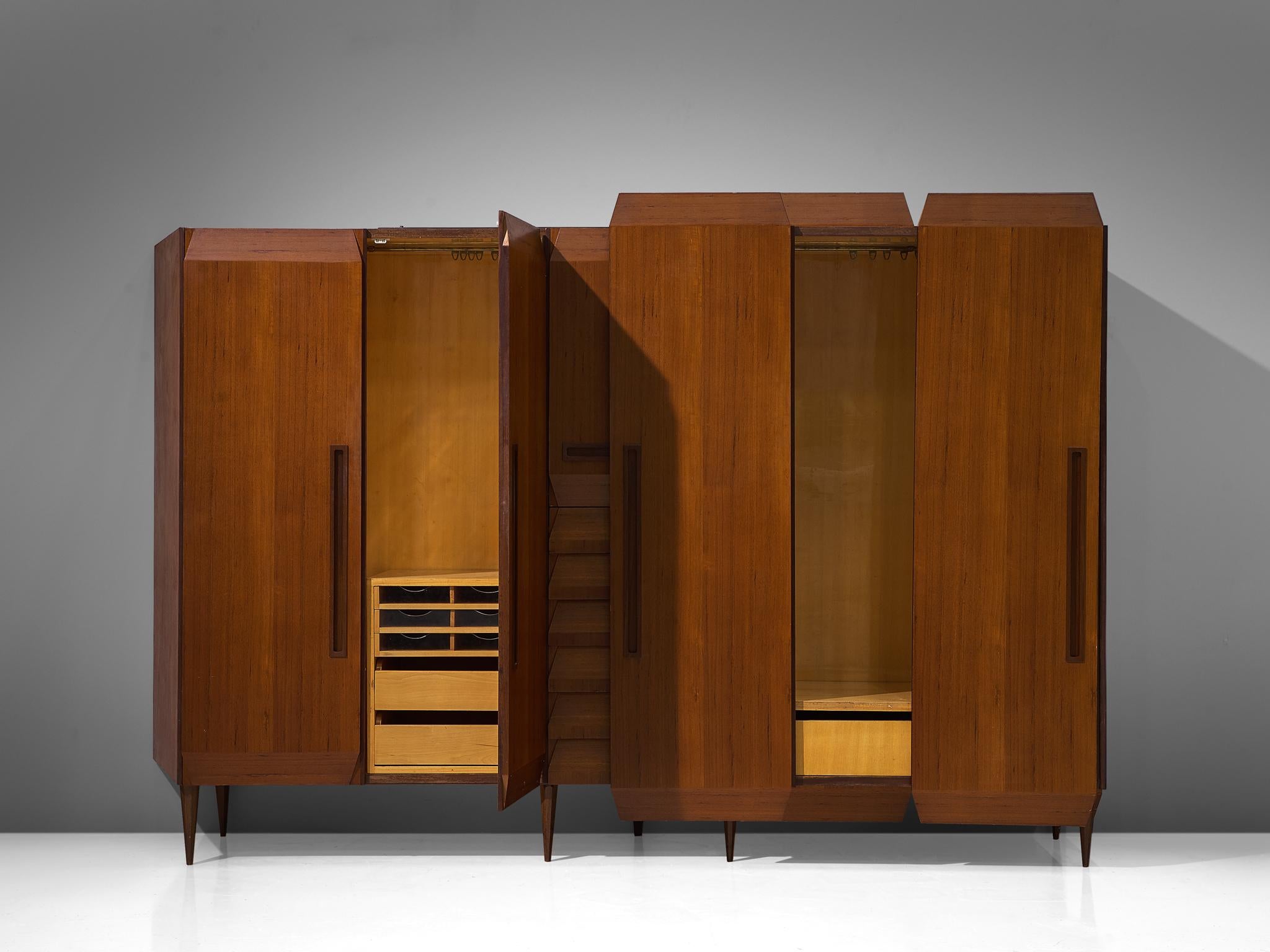 Italian Wardrobe in Teak, 1960s 2