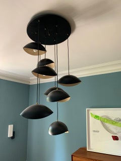 Italian Waterfall Cascade in Black 1950s Midcentury Style