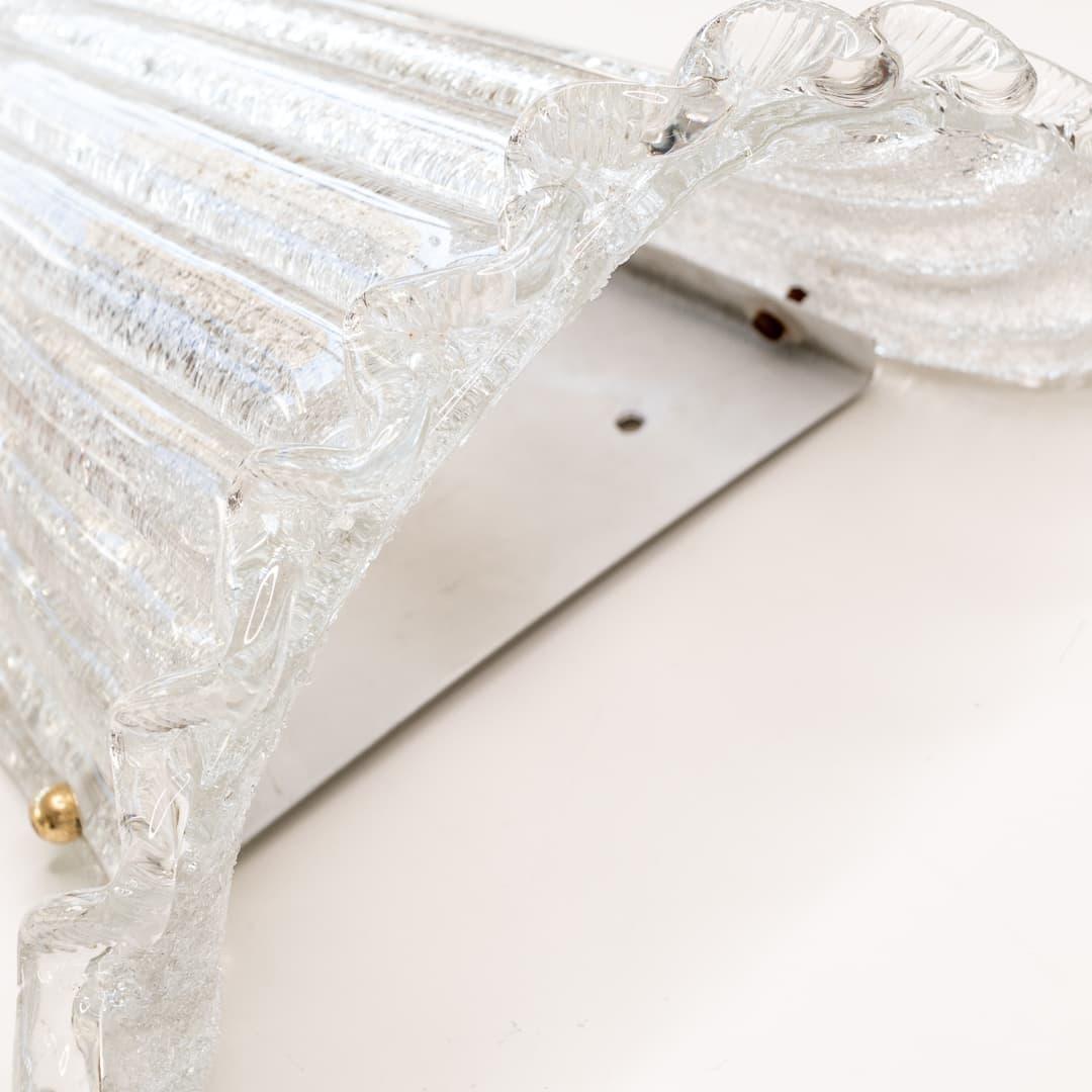 Italian Wavy Glass Sconce 3