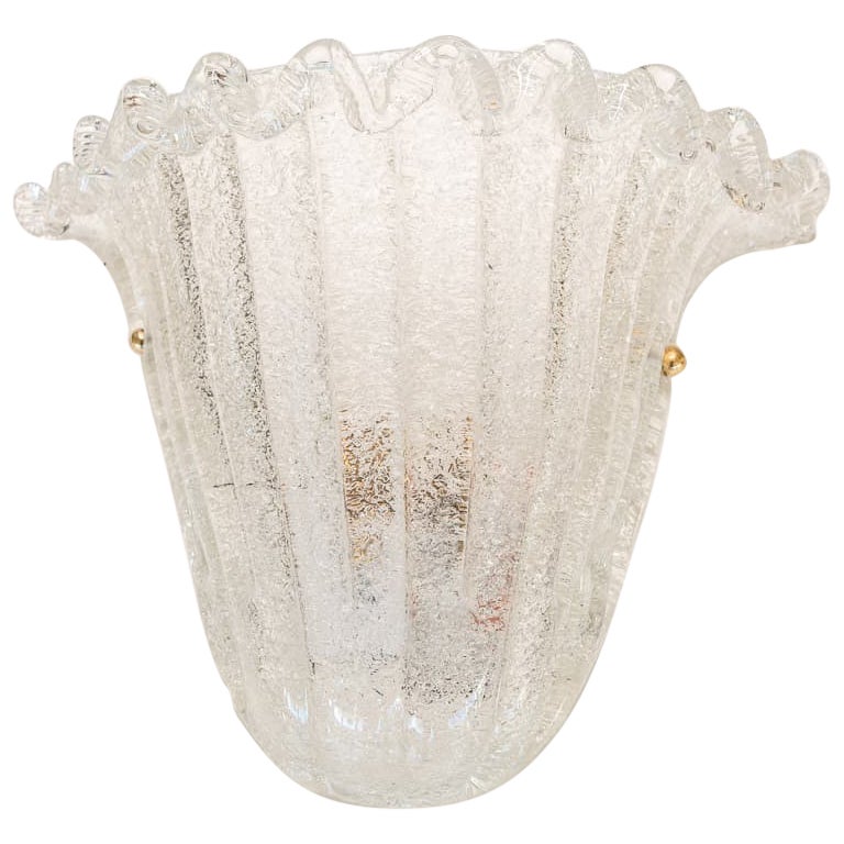 Italian Wavy Glass Sconce