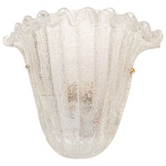 Italian Wavy Glass Sconce