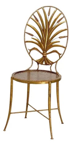 Italian Wheat Sheaf Chair by S. Salvadori, Firenze